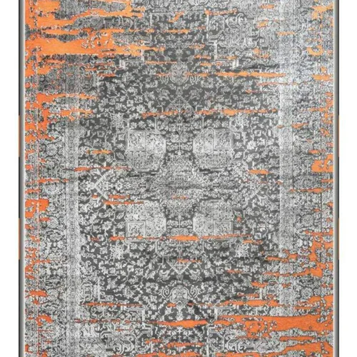فرش ماشینی طرح پتینه کد2013 زمینه نارنجی